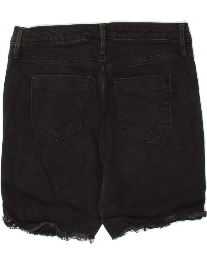 MOSSIMO Womens Denim Mid Rise Bermuda Shorts US 8 Medium W27  Black Cotton Vintage Mossimo and Second-Hand Mossimo from Messina Hembry 
