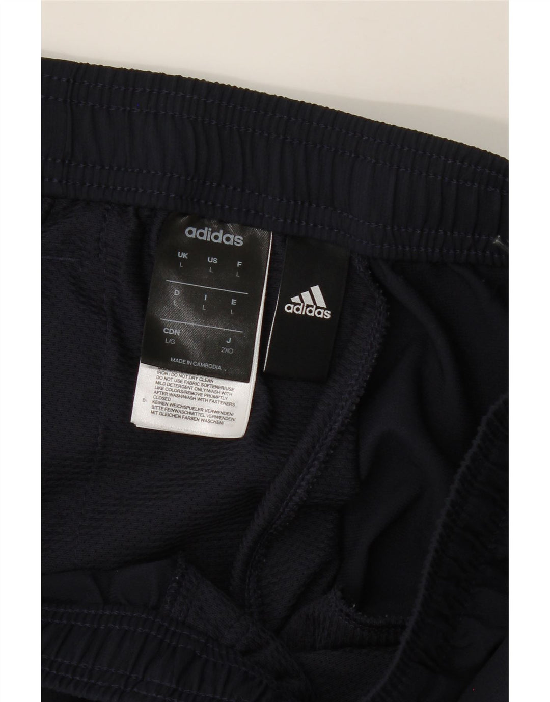 ADIDAS Mens Tracksuit Trousers Large Navy Blue Polyester Vintage Adidas and Second-Hand Adidas from Messina Hembry 