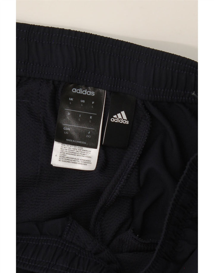 ADIDAS Mens Tracksuit Trousers Large Navy Blue Polyester Vintage Adidas and Second-Hand Adidas from Messina Hembry 