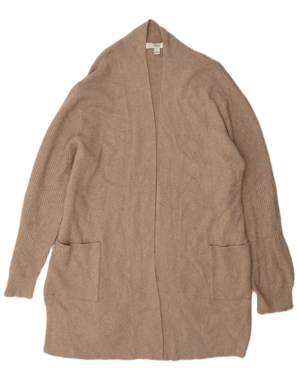 Marks & Spencer Suéter Cárdigan Abierto Largo para Mujer UK 40 XL Beige