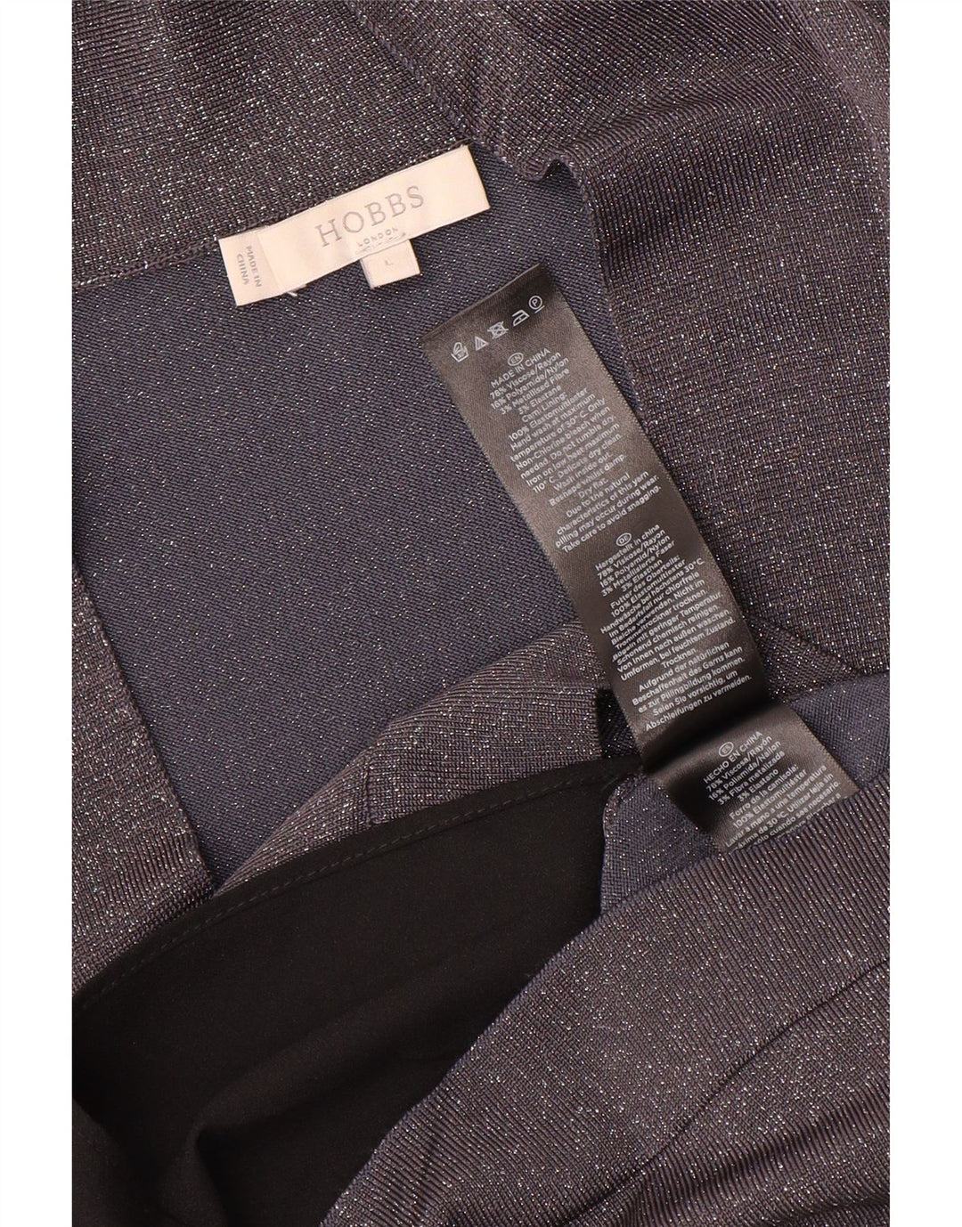 Hobbs Womens V-Neck Jumper Sweater UK 16 Large Grey