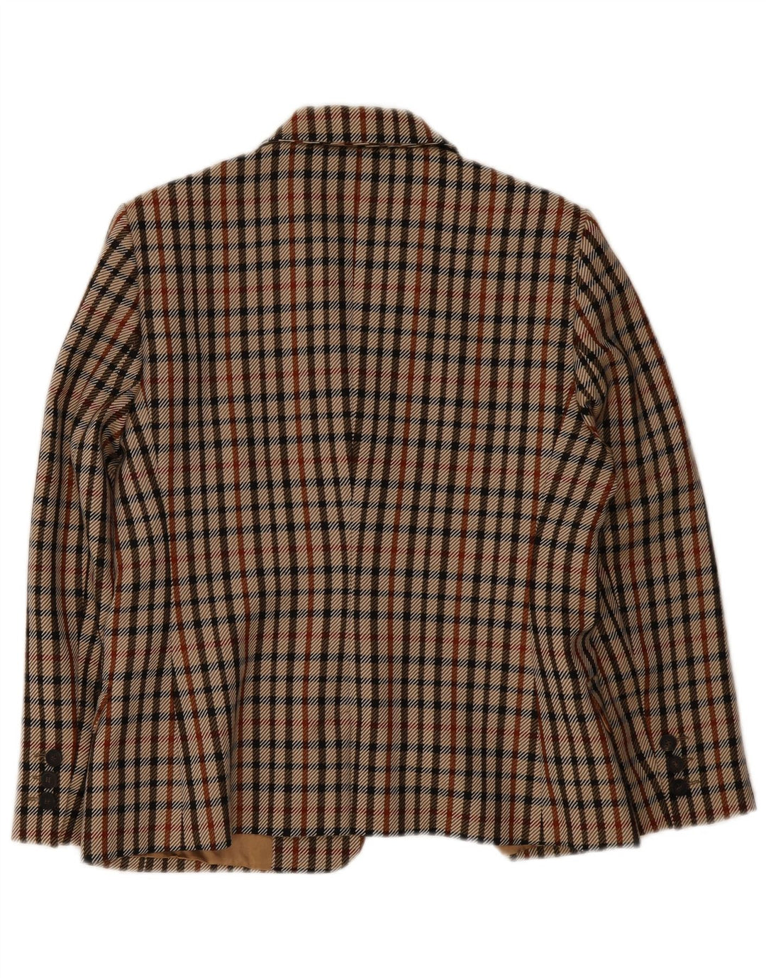 DAKS Womens 2 Button Blazer Jacket UK 14 Medium Multicoloured Check