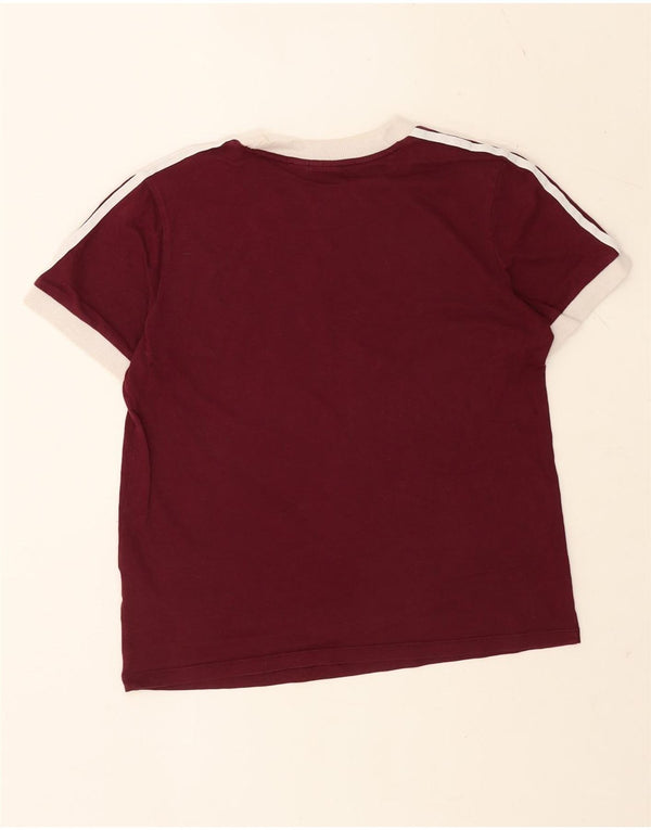 T-shirt da donna Adidas Top UK 12 cotone bordeaux medio