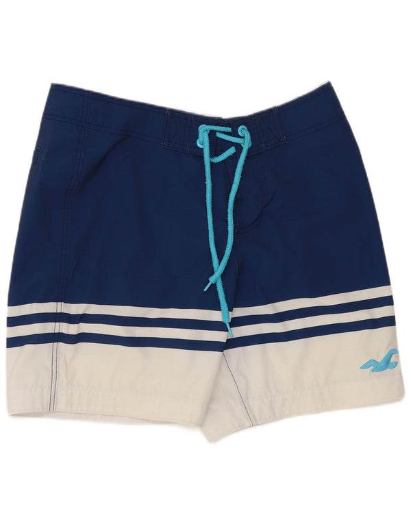 Ανδρικό κανονικό σορτς κολύμβησης Hollister Small Blue Colourblock Polyester