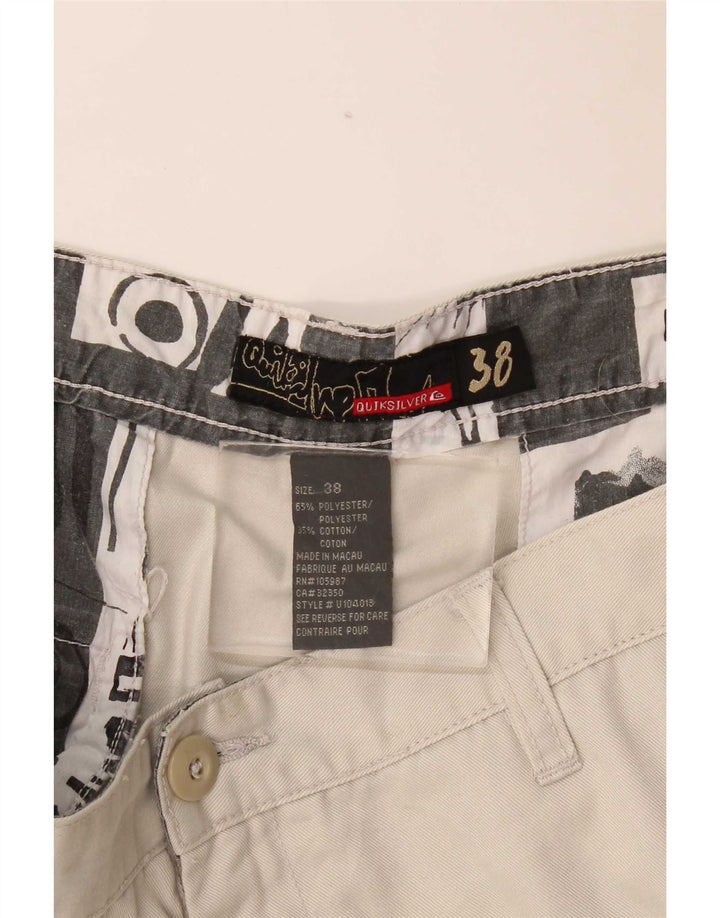 Quiksilver Mens Casual Shorts W38 XL Beige Polyester