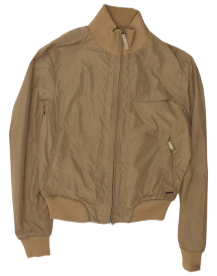 Geo Spirit Mens Bomber Jacket UK 38 Medium Beige