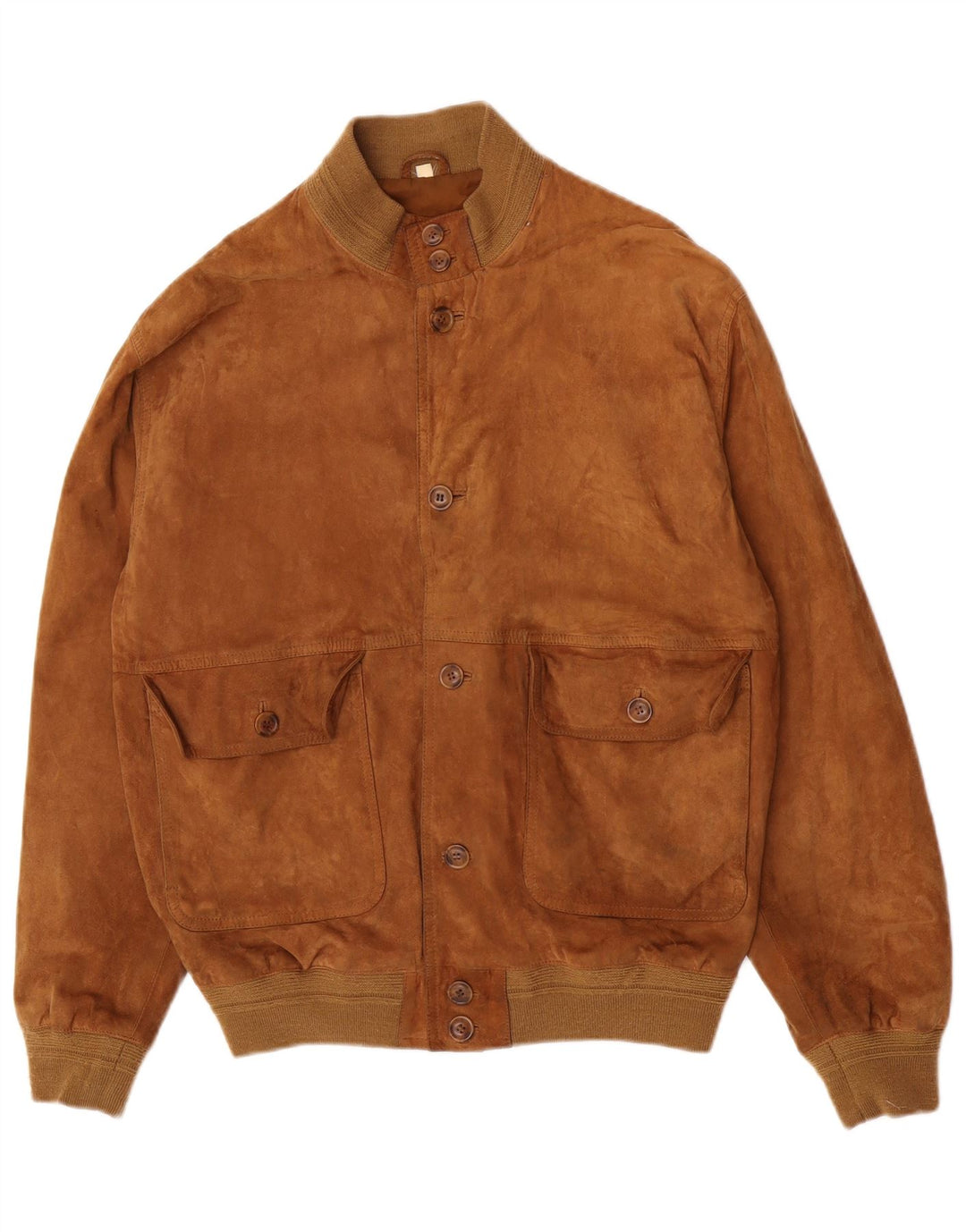 Vintage herre ruskind bomberjakke IT 50 Large Brown