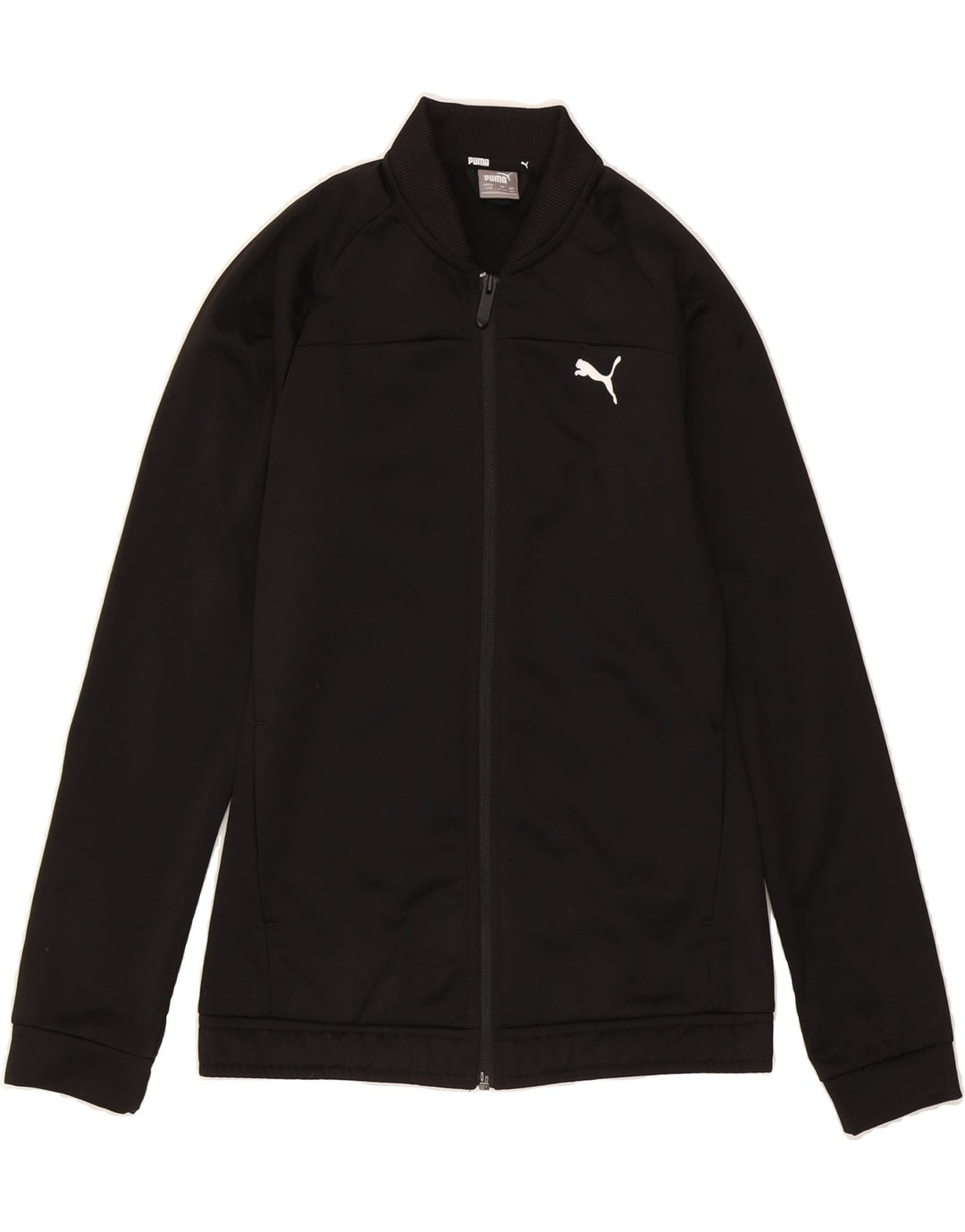 PUMA Boys Tracksuit Top Jacket 13-14 Years Black Polyester Vintage Puma and Second-Hand Puma from Messina Hembry 