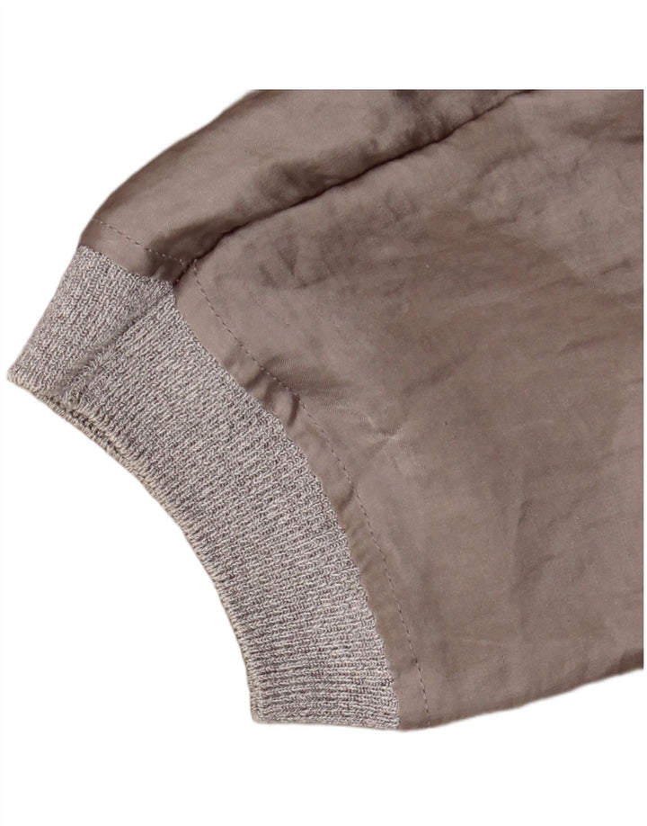 Zara Womens Crop Langærmet Bluse Top UK 14 Medium Grey