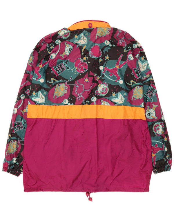 J Jeantex Mens Hooded Raincoat UK 40 Large Multicoloured Geometric