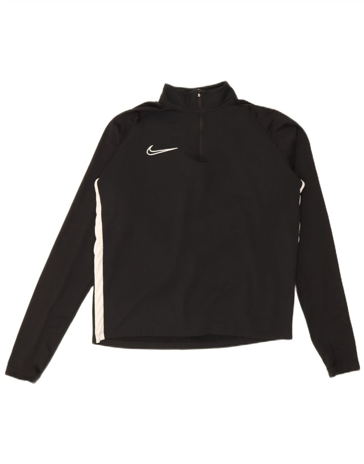 Męski dres Nike Dri Fit z zamkiem błyskawicznym na szyi i średnim czarnym kolorem