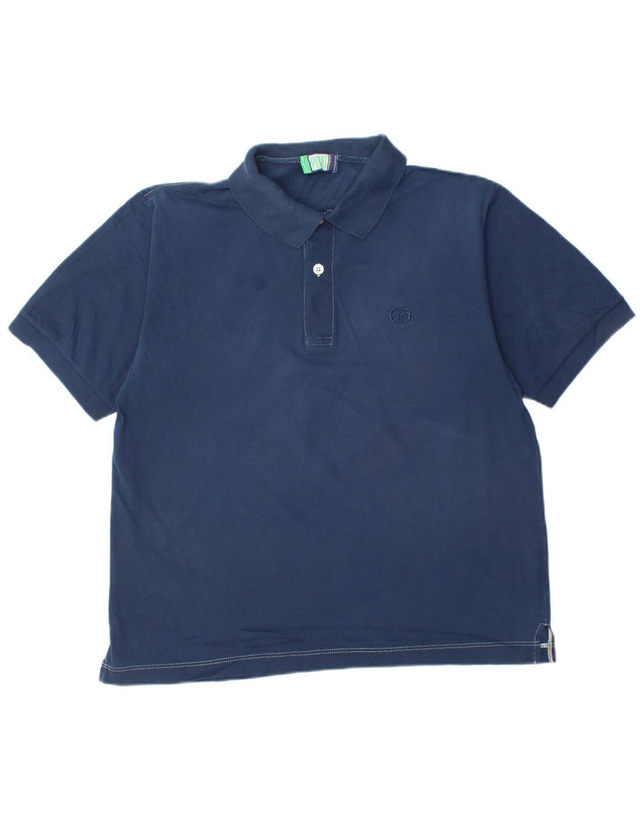 SERGIO TACCHINI Mens Polo Shirt Medium Navy Blue
