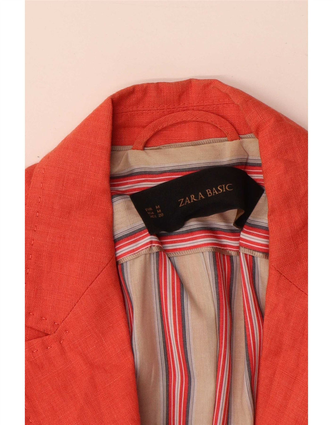 Zara Womens 1 Button Blazer Jacket UK 12 Medium Orange