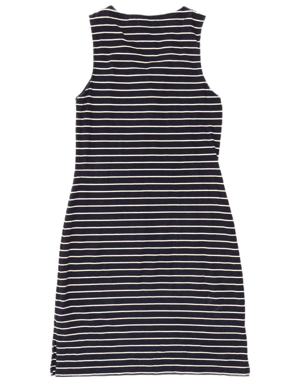 Abito tubino senza maniche da donna Ralph Lauren UK 12 medio blu navy a righe