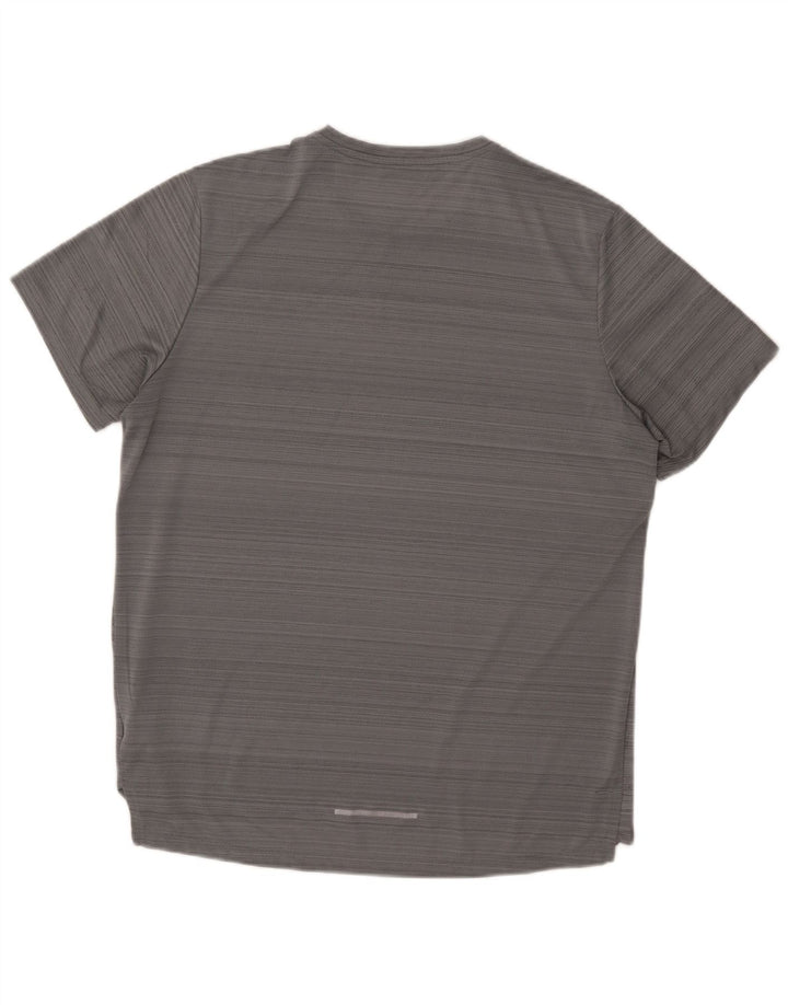 Nike Hommes Dri Fit T-Shirt Haut Large Gris Polyester