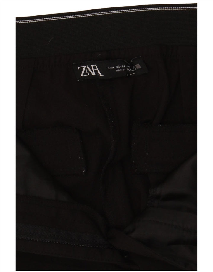 Zara Womens Slim Chino Trousers Medium W28 L27 Black