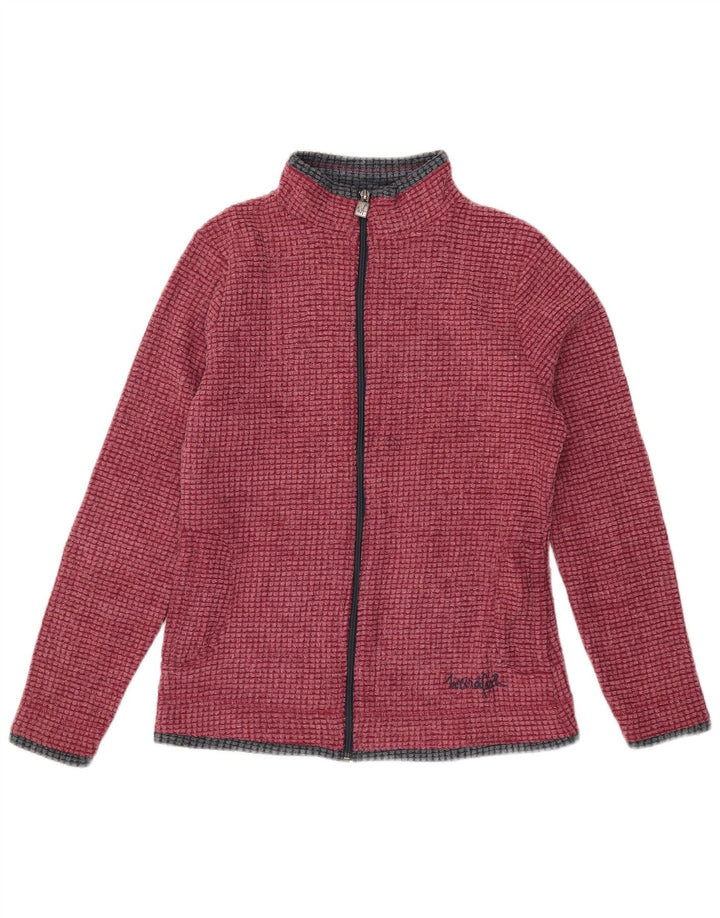 Weird Fish Womens Fleece Jacket UK 8 Small Burgundy Polyester