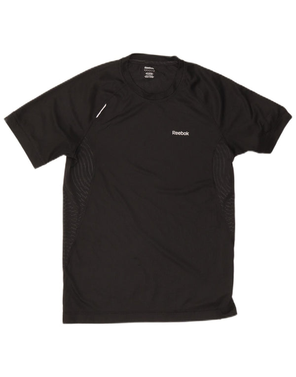 T-shirt Reebok da uomo Top Small nera in poliestere