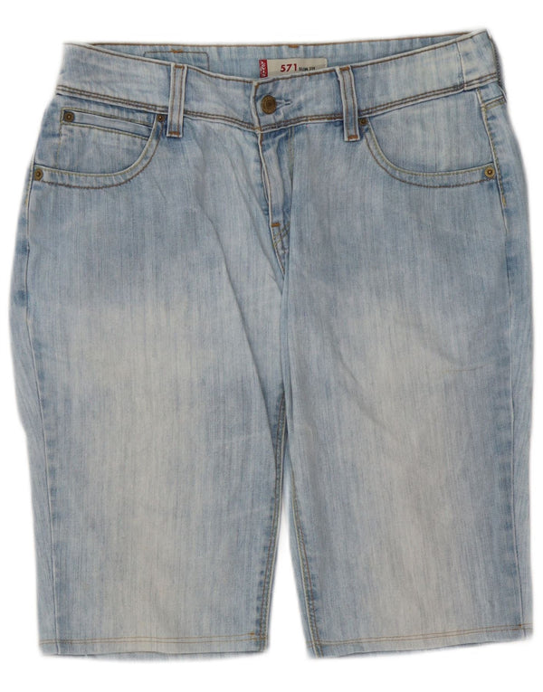 Levi's Damen 571 Slim Fit Denim Shorts W31 Mittelblaue Baumwolle