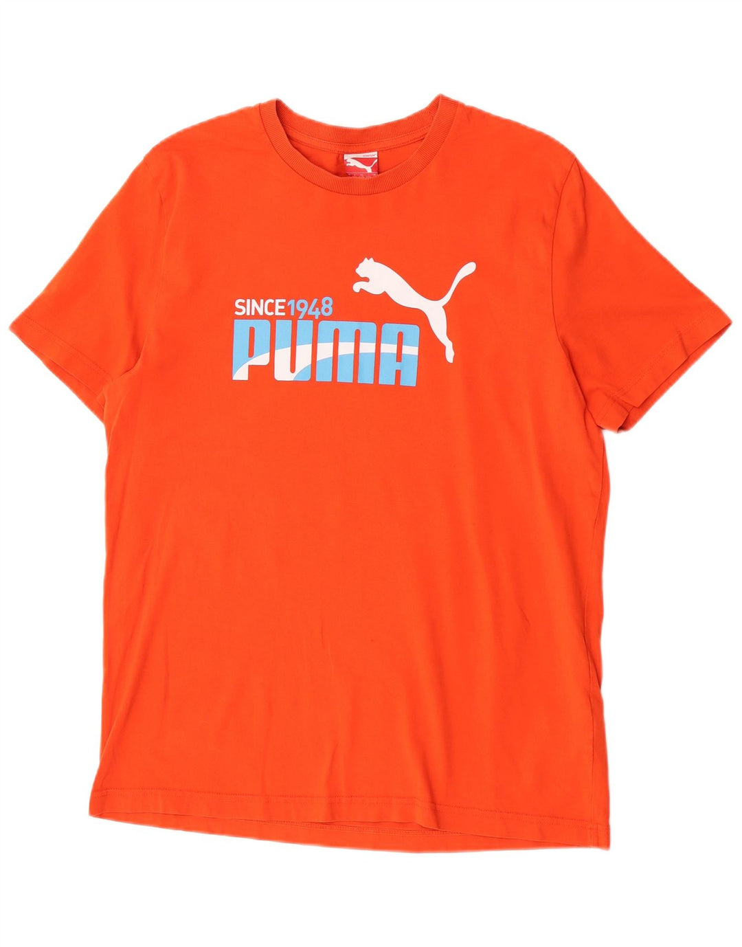 Puma Mens Graphic T-Shirt Top Large Orange