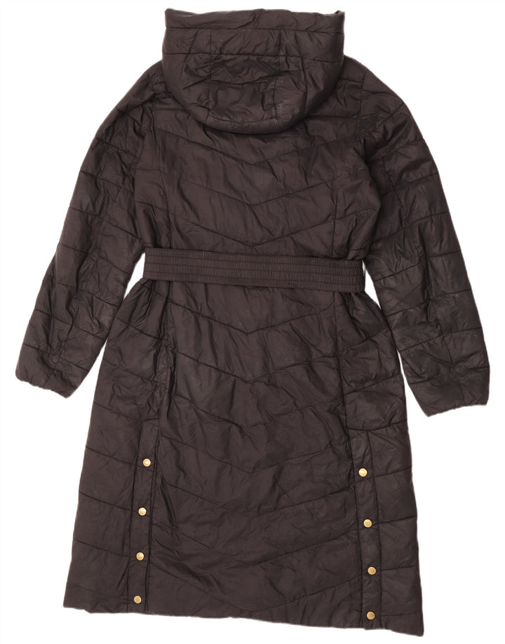 Barbour Womens Hooded Padded Jacket Size 12 Black Polyamide