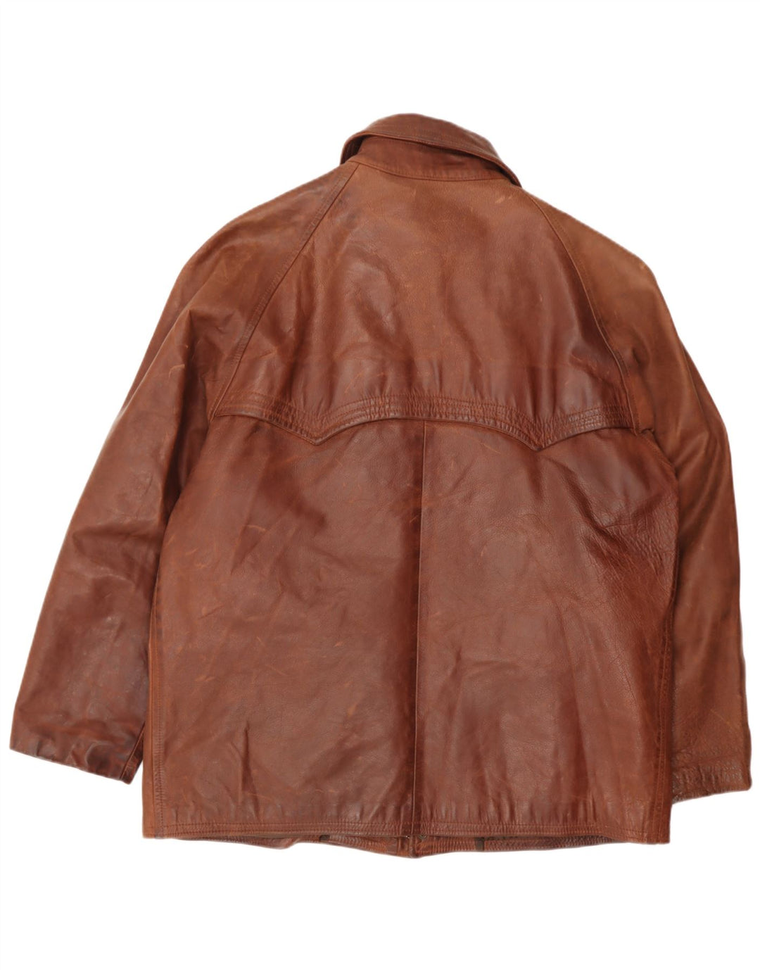 Vintage Mens Leather Jacket UK 40 Large Brown Leather