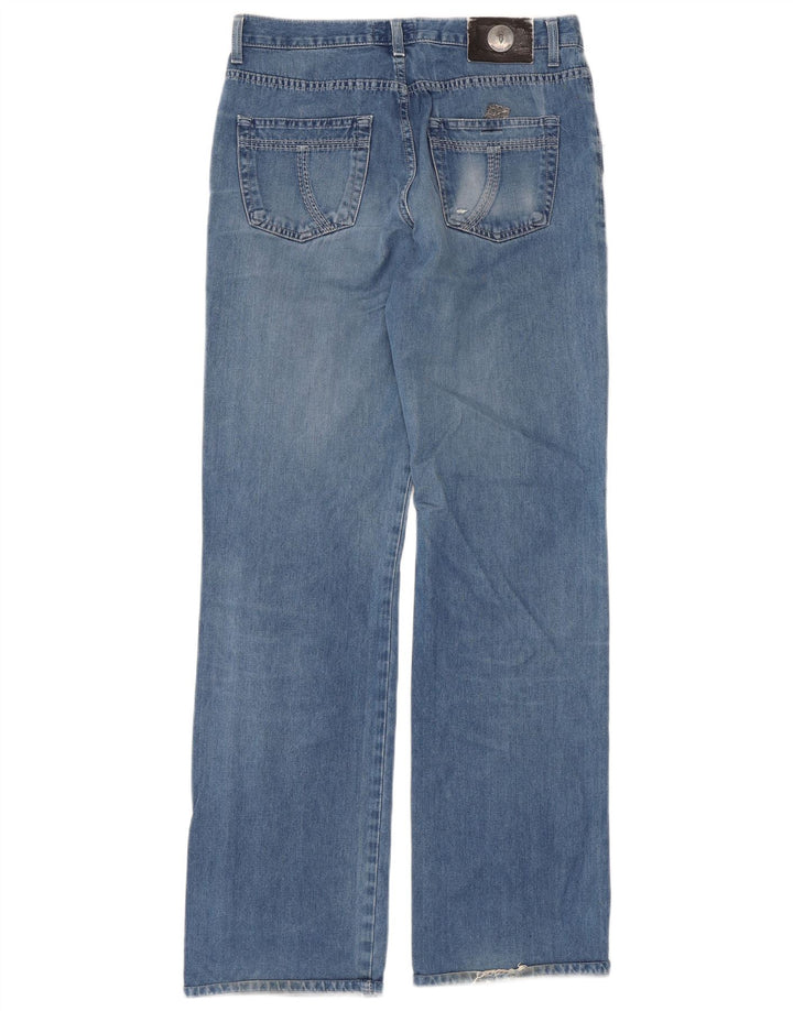 Trussardi Mens Bootcut Jeans W31 L32 Blue Cotton