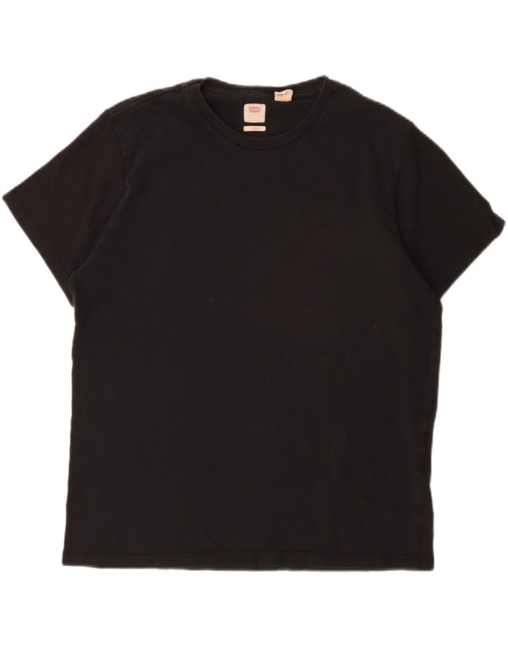 LEVI'S Mens Standard T-Shirt Top Large Black Cotton Vintage Levi's and Second-Hand Levi's from Messina Hembry 