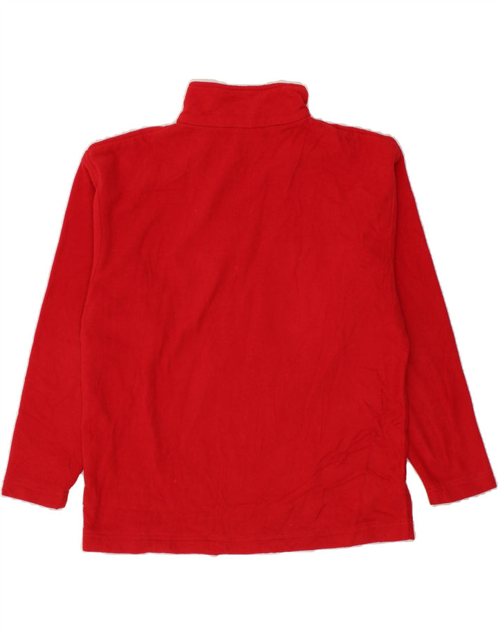 REEBOK Mens Zip Neck Fleece Jumper XS Red Polyester Vintage Reebok and Second-Hand Reebok from Messina Hembry 