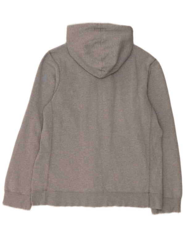 Nike Pull à capuche zippé graphique pour homme UK 36/38 Petit gris coton