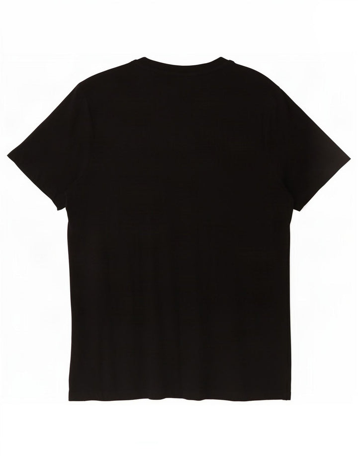 Hugo Boss Mens Graphic T-Shirt Top Medium Black Cotton