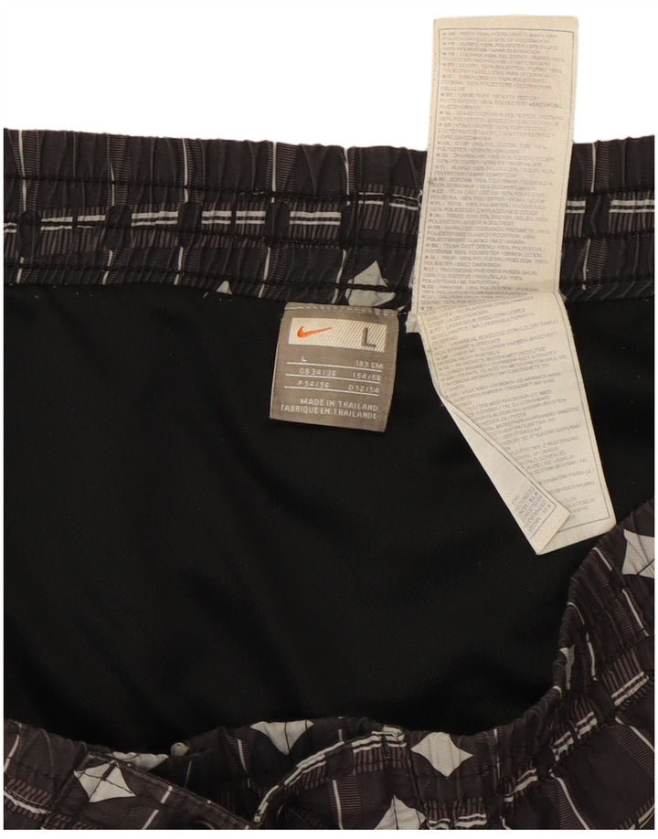 Nike Mens Swimming Shorts Large  Brown Geometric Polyester