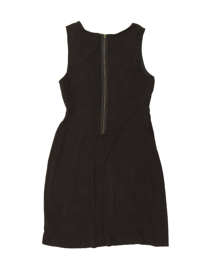 MOSSIMO Womens Sleeveless Sheath Dress UK 12 Medium Black Rayon Vintage Mossimo and Second-Hand Mossimo from Messina Hembry 