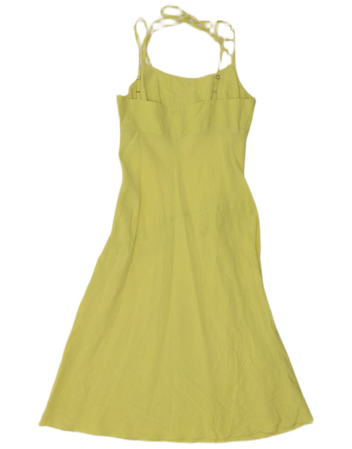 Vestito estivo regolare da donna Benetton UK 12 giallo medio