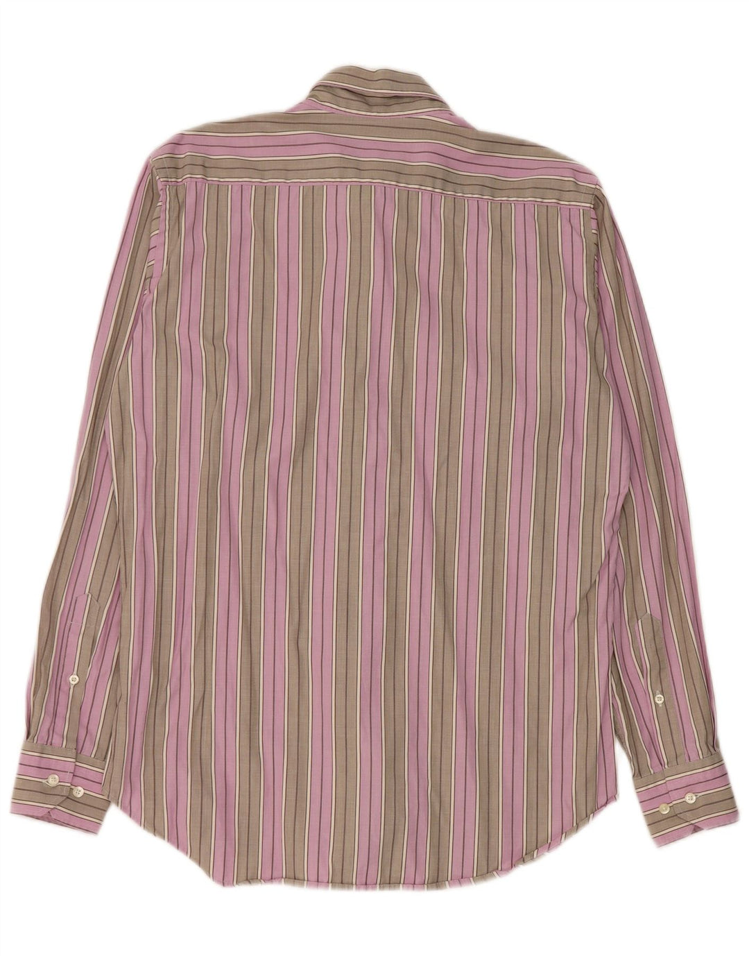 Etro Mens Shirt Size 40 Medium Grey Striped Cotton