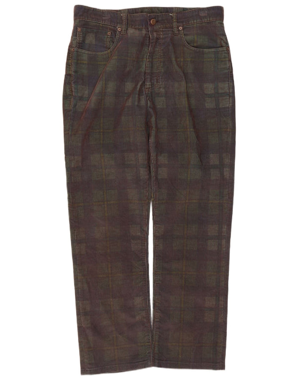 Marlboro Classics Pantalon en velours côtelé pour homme W34 L29 Carreaux multicolores