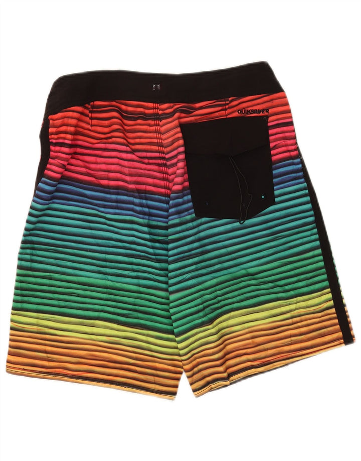 Quiksilver Mens Swimming Shorts Medium  Multicoloured Striped Polyester