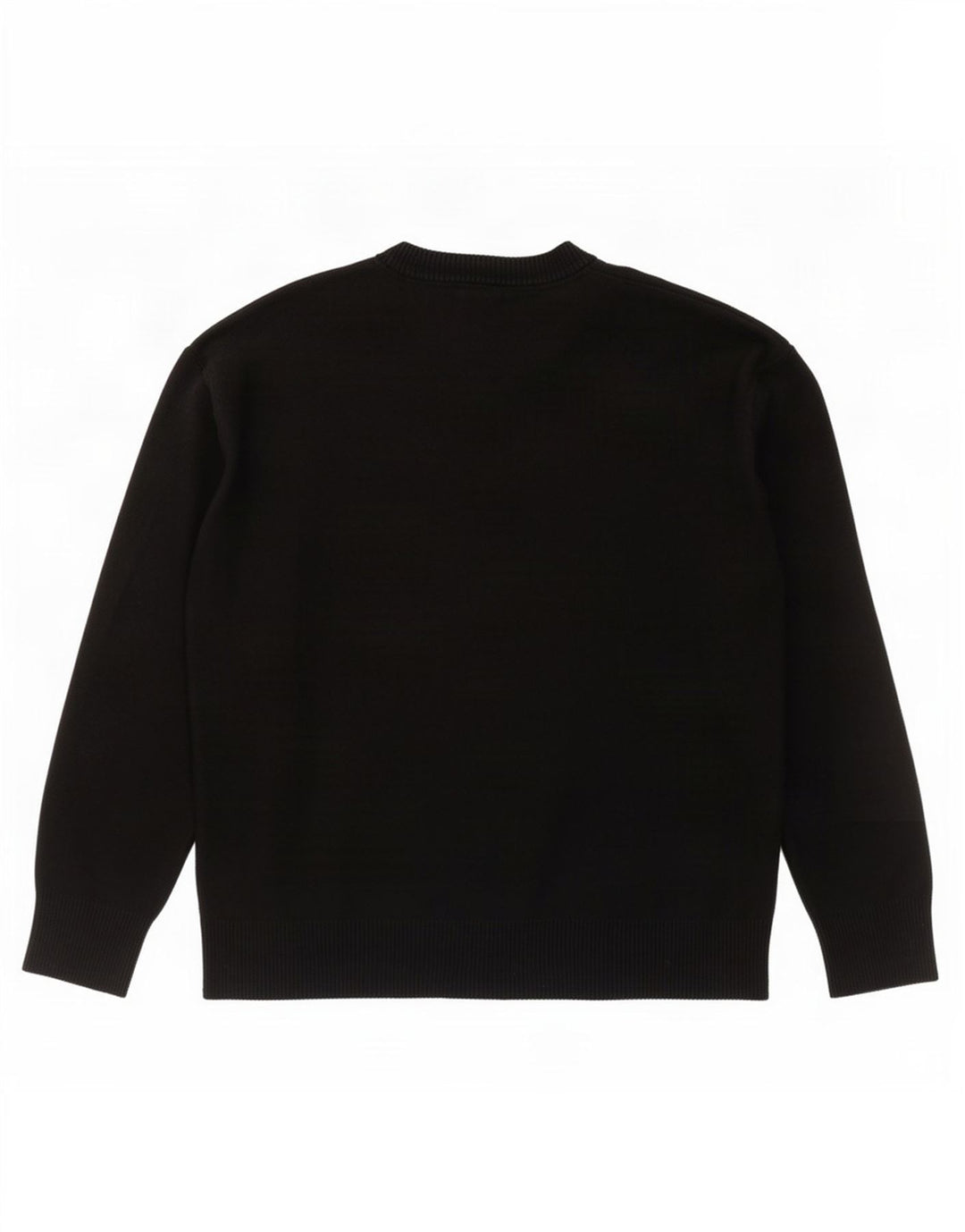 Zara Mens Crew Neck Jumper Sweater Large Black Viscose