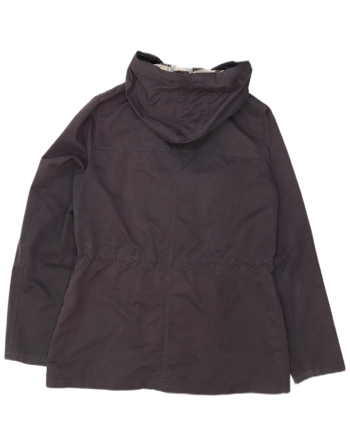 Giacca antipioggia con cappuccio da donna FAT FACE UK 12 media blu navy