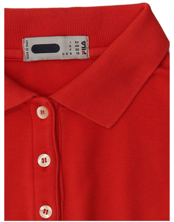FILA Dame Polo Shirt IT 54 3XL Rød