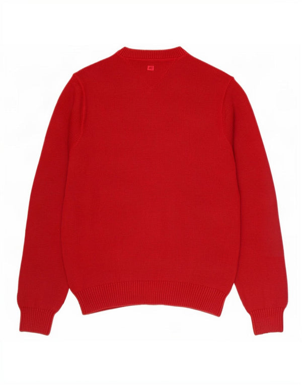 Maglione maglione girocollo da uomo Tommy Hilfiger XS rosso cotone