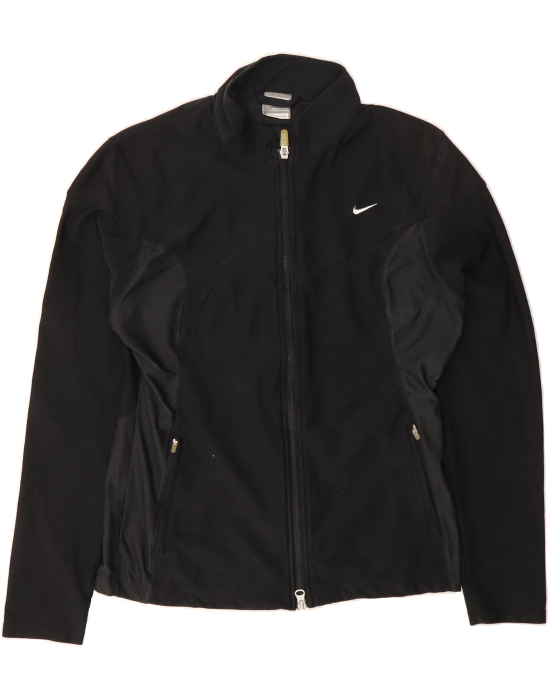 NIKE Womens Tracksuit Top Jacket US 8/10 Medium Black Polyester Vintage Nike and Second-Hand Nike from Messina Hembry 