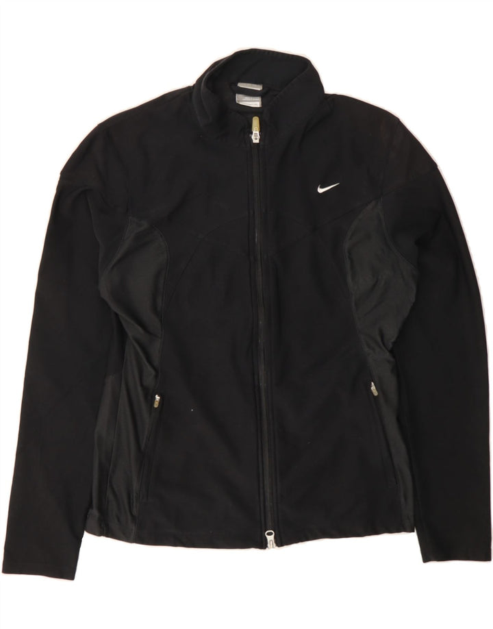 NIKE Womens Tracksuit Top Jacket US 8/10 Medium Black Polyester Vintage Nike and Second-Hand Nike from Messina Hembry 
