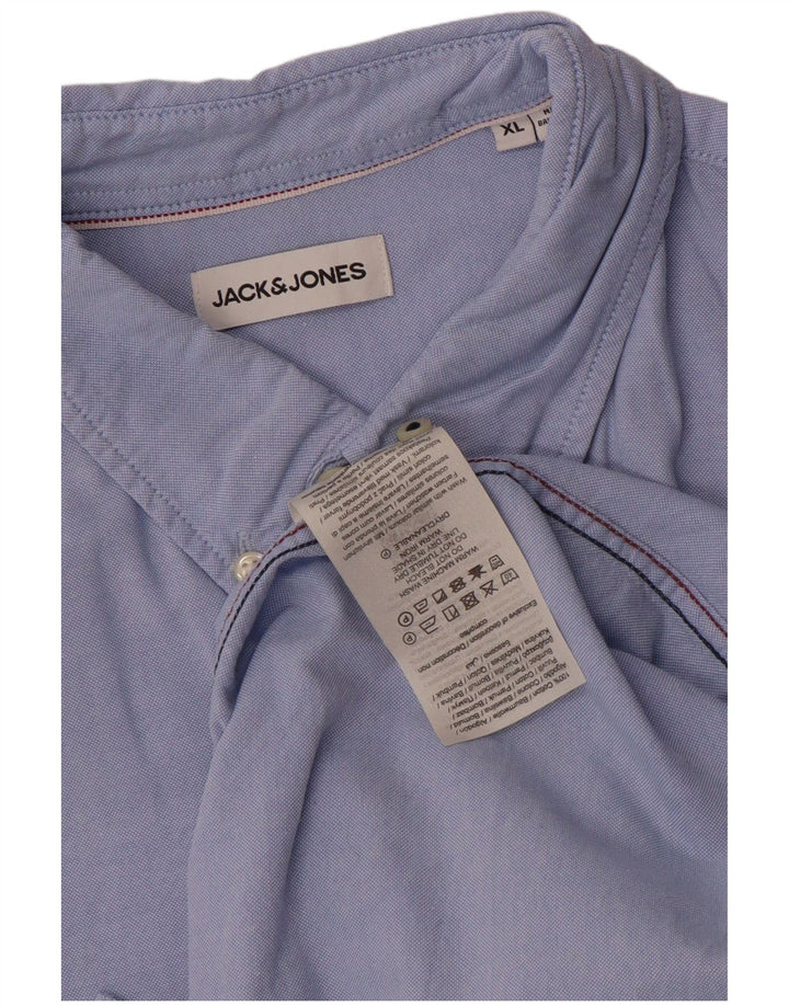 Jack & Jones Mens Shirt XL Blue Cotton
