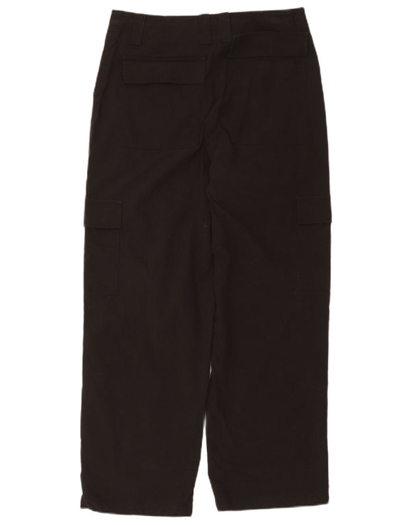 Gerade geschnittene Cargo-Hose von Zara für Damen, Größe S, W26, L25, Schwarz, Baumwolle