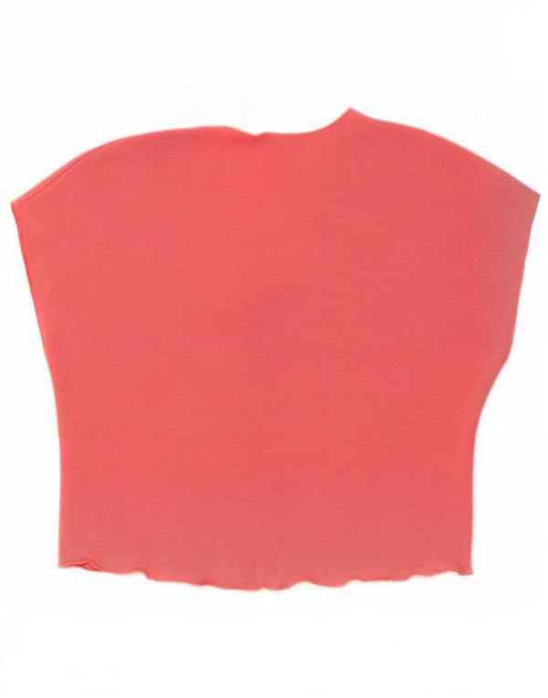Top Blusa Donna Zara UK 14 Rosa Medio