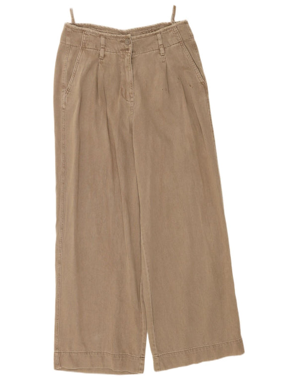Marks & Spencer Pantalones chinos de pierna ancha para mujer UK 12 Medium W30 L29 Beige