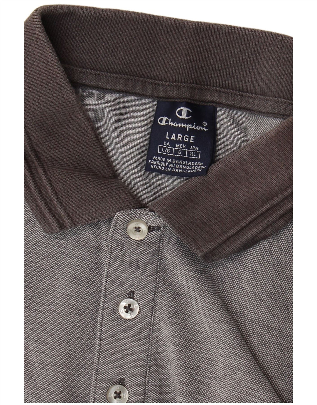 Champion Mens Polo Shirt Large Grey