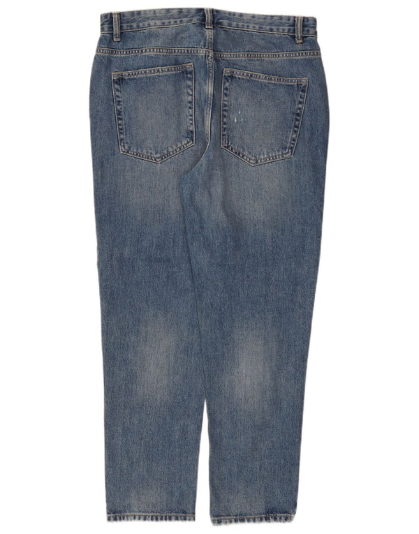 Zara Herren Tapered Jeans EU 42 Large W32 L27 Blaue Baumwolle