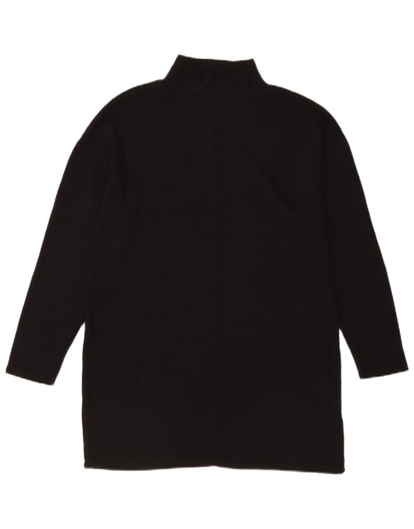 Abito maglione oversize a maniche lunghe da donna Zara UK 10 piccolo poliestere nero